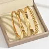 Moda Europeia e Americana Ins Pulseira Geométrica Simples Cravejada com Diamantes para Mulheres Aço Inoxidável Banhado a Ouro 18K Joias Estilo Minimalista