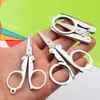 Tesoura dobrável, mini portátil, alta qualidade, multifuncional, espessada, adequada para viagens, aparar pelos do nariz, pesca, tesourinha para artesanato