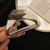 Horquilla de cola de caballo alta de metal con forma de pan para mujer, estilo frío, horquilla de alta calidad con sentido del humor, horquilla con forma de tiburón para la parte posterior de la cabeza.