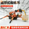 Grúa araña oruga híbrida eléctrica y diésel, equipada con cesta elevadora, autopropulsada, todoterreno, plegable y pluma telescópica
