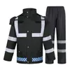 Conjunto de Impermeable Dividido Reflectante y Pantalón de Lluvia al por Mayor para Vigilancia de Tráfico, Emergencias, Prevención de Inundaciones y Protección contra Lluvia Intensa