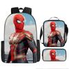 Mochila escolar periférica de Spider-Man para niños y estudiantes de entrega rápida transfronteriza, mochila de hombro, juego de tres piezas