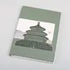 Cuaderno de Negocios A5 Estilo Chino Templo del Cielo en Stock, Cubierta de Cuero Suave PU Engrosada Cuaderno de Oficina al por Mayor, Producto Cultural y Creativo de Souvenir