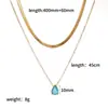 Collar con Piedra de Nacimiento de Diciembre Estilo Ins Transfronterizo para Mujer, Cadena para Clavícula con Colgante de Circonita de Moda, Acero Inoxidable
