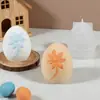 Huevo de Pascua Flor Huevo Vela Resina Silicona Molde Patrón DIY Huevo Forma Yeso Adorno