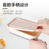 Caja de Almuerzo Biodegradable Desechable de Almidón de Maíz, Caja Cuadrada Engrosada de Múltiples Compartimentos (4 Compartimentos) con Tapa, Caja de Empaque para Llevar de Grado Alimenticio