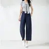 Pantalones cropped anchos de lino Tencel, corte holgado para mujeres petite, estilo simple "old money" de principios de otoño, pantalones casuales elegantes y relajados