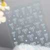 Pegatina para Uñas Lazo de Cinta Plano Simple Versátil Negro y Blanco Lazo de Cinta para Uñas Joyería DH