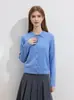 Cárdigan de Punto de Lana con Cuello Polo Simple de Gama Alta para Mujer Primavera/Otoño Nuevo Holgado Casual Versátil