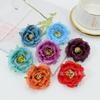 Flor de rosa de té artificial al por mayor flor de decoración de boda pared de flores arreglo floral caja de flores decorativa para hacer tocados flor de seda
