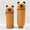 Porta-canetas de Silicone Desenho Animado Criativo Caixa de Papelaria Telescópica Dobrável Estojo para Lápis Bolsa de Armazenamento Estojo para Lápis de Estudante Brinquedo Personalização