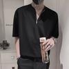 Camiseta de manga corta de verano estilo coreano ins estilo Harajuku con tirantes negros oscuros, suelta, informal, versátil, para hombres y mujeres, camisa de pareja para estudiantes