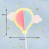 Decoración de Pastel de Cumpleaños Tarjeta de Globo Aerostático Estéreo Fiesta de Horneado Nube de Bola Enchufe Mesa de Postre para Bebé Decoración
