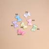 Dibujos Animados Lindos Simples Corazón Degradado Resina Accesorios DIY Hielo Transparente Brillo Fino Color Caramelo Lazo Helado Pegatinas para Zapatos