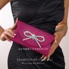 Bolso de Mujer con Lazo de Moda Temperamento Elegante 2025 Nuevo Bolso de Noche Europeo y Americano Bolso de Mano Brillante de Lujo Venta al por Mayor