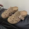 Zapatos Birkenstock que se sienten como pisar caca, Adecuados para usar al aire libre en primavera y verano, Sandalias Birkenstock Retro sin cordones para Mujeres Embarazadas, Mocasines de Suela Suave