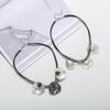 Collar corto de Amazon, estilo europeo y americano, con personalidad exagerada, a la moda, con disco geométrico a juego y colgante de diamante, cadena de clavícula de aleación para mujer.