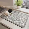 Tapete Drenante de Tierra de Diatomeas para Cocina Temu Transfronterizo Antideslizante Resistente al Desgaste Tapete de Mesa Barra de Café Absorbente Secado Rápido Manteles Individuales Venta al por Mayor