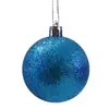 Bolas de Navidad al por Mayor Colgante para Ventana Árbol de Navidad Plástico Electrochapado Brillo Mate Purpurina Decoración Navideña Bola 6cm 8cm