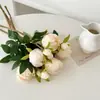 Peônia de 2 Cabeças e Flores Artificiais de Peônia Decoração de Casa Flores Artificiais Cerimônia de Casamento Arranjo de Cena de Casamento Posicionamento Adereços de Fotografia