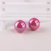 Contas Perfuradas de Cor Sólida Galvanizadas Cor Mágica AB Furo Reto Contas Redondas Pulseira DIY Corrente para Celular Acessórios de Joias Acrílicos