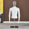 Modelo Masculino de Media Longitud con Piernas Mostrador de Tienda de Ropa Tablero de Exhibición en Ventana Tipo Maniquí Plástico Pintura Negro y Rojo