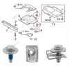 Adecuado para Placa Protectora de Chasis, Parachoques, Revestimiento de Paso de Rueda de Mercedes-Benz, Tornillo de Brida Universal M6*18, Tornillo, Tuerca de Resorte