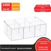 Venda quente transparente acrílico cápsula titular sundries caixa com tampa 6 grades desktop cubo recipiente