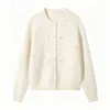 Abrigo Suéter Floral Bordado Pesado Tridimensional Estilo Coreano, Nuevo Otoño e Invierno Dulce Juvenil Cuello Redondo Versátil Cardigan de Punto