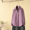 Camisa feminina de manga comprida, estilo coreano, casual, estilo ocidental, moda outono e inverno