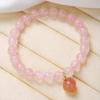 Pulsera de Cristal Rosa para Mujer Pulsera de Cuentas de Jade Hetian de Cristal Rosa Estilo Nacional Flor de Durazno Novia Nicho Regalo Tanabata