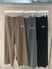 Minsen en línea Pantalones Casuales de Diseño con Cordón Trece Líneas para Mujer Nuevo Traje para Mujer Pantalones Rectos 91031