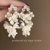 Flor de Jasmim ~ Brincos de Franja Flor de Fada Super Brincos para Mulheres Temperamento Retrô Design de Nicho de Alta Qualidade Brincos Estilo Festa