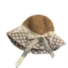 Chapéu de Palha com Renda Floral Fresco e Simples para Mulheres, Viagem ao Ar Livre no Verão, Férias na Praia, Chapéu de Sol Versátil Estilo Hepburn