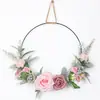 Flores Artificiales Transfronterizas, Flores Falsas, Plantas Verdes al por Mayor, Manualidades para Decoración de Bodas, Atrapasueños de Ensueño Ins, Corona de Rosas de Hierro