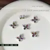 Nuevo Corte Estéreo Doble Cara Mariposa de Cristal Diamante Multicolor Fresco de Verano Joyería de Aleación Hecha a Mano con Cuentas