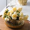 Maceta Esférica Flor Dorada Electrochapada, Elegante y Moderna, Bola Redonda Irregular, Maceta Creativa para Flores, Recipiente Metálico para Flores, Maceta de Titanio para Encimera