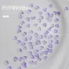 Joia de unha com amor transparente de celebridade da internet, coração de resina para unhas de menina, formato plano, diamante para unha, diamante atacado