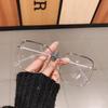 Armação Dafang TR Híbrida Óculos Anti Luz Azul Feminino Criativo Irregular Miopia Armação de Olho Celebridade Cyber Liso Liso Óculos