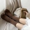 Calcetines de terciopelo australiano marrón para mujer, forrados con vellón de invierno, gruesos y cálidos, para dormir en el suelo, para otoño e invierno.