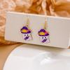 Pendientes de calabaza de murciélago de Halloween europeos y americanos, divertidos pendientes de ojos de calavera de terror, lindos pendientes de fantasma con gotas de aceite.