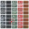 Patches Bordados para Uso Externo Tipo Sanguíneo A+ B+ AB+ O+ Patch com Velcro Mochila Insígnia Tática Patch de Tecido