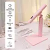 Lámpara de uñas de mano lámpara de uñas pequeña rosa con soporte almacenamiento de energía lámpara de fototerapia de secado rápido lámpara de horneado de uñas