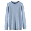 Suéter Grueso de Lana de Invierno para Hombre, Nuevo Suéter Pulóver Casual de Color Sólido con Cuello Redondo, Camisa Base de Punto de Cachemira Holgada