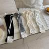 Calcetines Estilo Ballet para Mujer Verano Delgados Calcetines Apilables para Pies Set Calcetines de Pantorrilla Estilo Lazo de Cinta Estilo Princesa Estilo Coreano Calcetines Apilados