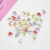 Dingyi Transparente Melocotón Pequeño Luna Fría Acrílico Galvanizado Agujero Pasante Cuentas Sueltas Hecho a Mano Resistente al Desgaste Pulsera DIY Accesorios de Joyería