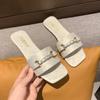 Chanclas de playa de estilo nacional con estampado para talla grande de comercio exterior, moda 2025, chanclas de una tira, resistentes al desgaste para exteriores