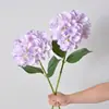 Flores de Hortensia Simuladas con Hojas, Flores Artificiales para Decoración de Bodas, Flores de Seda, Accesorios para Fotografía, Flores Falsas para Decoración del Hogar, Flores Artificiales al por Mayor