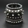 Pulsera de Cadena Estilo Punk Multicapa Nueva Europea y Americana para Hombre Pulsera Personalizada Correa de Muñeca Pulsera con Remaches Hip-Hop Accesorios