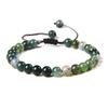 Pulseira Feminina de Contas de Pedra Olho de Tigre Natural de 6mm Popular Transfronteiriça da Amazon, Pulseira Charmosa Tecida à Mão, Venda Quente